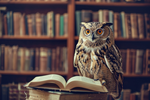 Owl in Library