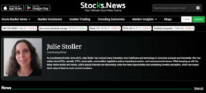 StocksNews author page for Julie Stoller